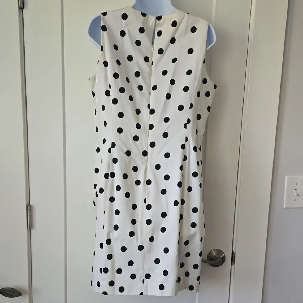 Anne Klein Black and White Sleeveless Sheath Mini Dress - Picture 4 of 4